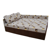 Мягкий раскладной Угловой диван Квадро 41+пуфик (вика) - foto 0