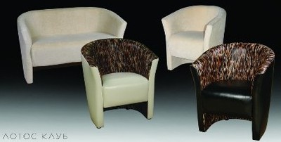 мягкий диван и кресло Лотос клуб,   для дома,  баров,  кафе,  ресторанов,   - main