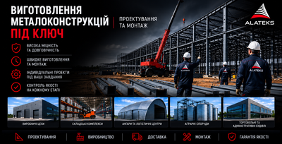 ВИРОБНИЦТВО, ПОСТАВКА ТА МОНТАЖ МЕТАЛОКОНСТРУКЦІЙ - main